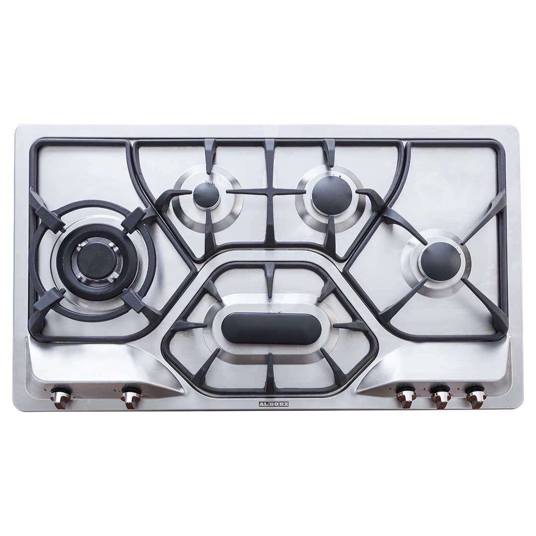 اجاق گاز رومیزی پنج شعله‌ مدل S-5908 استیل البرز