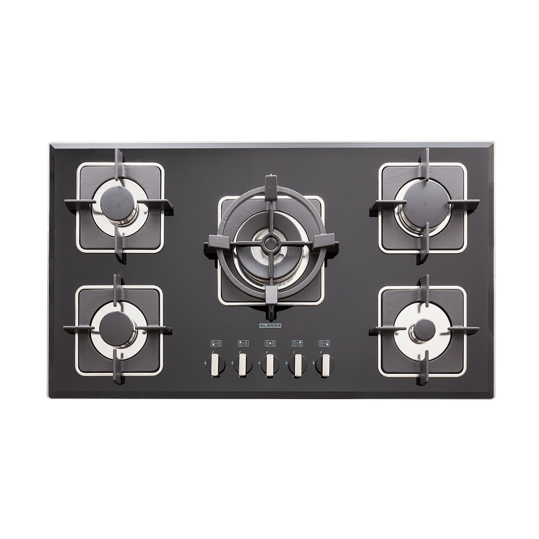 اجاق گاز رومیزی پنج شعله‌ مدل G-5910 استیل البرز