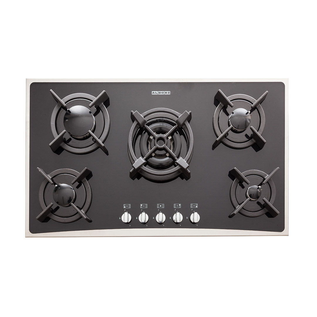 اجاق گاز رومیزی پنج شعله‌ مدل G-5904 S استیل البرز