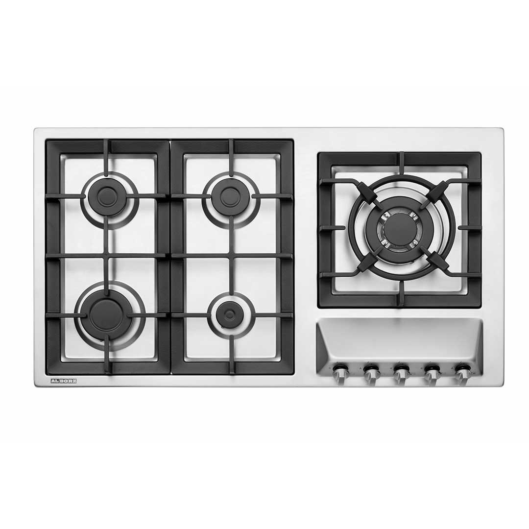 اجاق گاز رومیزی پنج شعله مدل S-5959 i استیل البرز